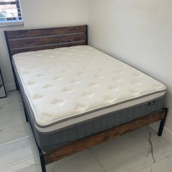 Full size mattress and bed frame