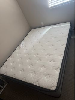 Queen size bed with free bed frame