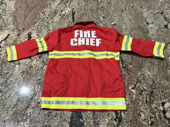 Melissa And Doug Fire Chief Costume 3 To 6-Year-Old Size Includes Jacket Only Dress Up 