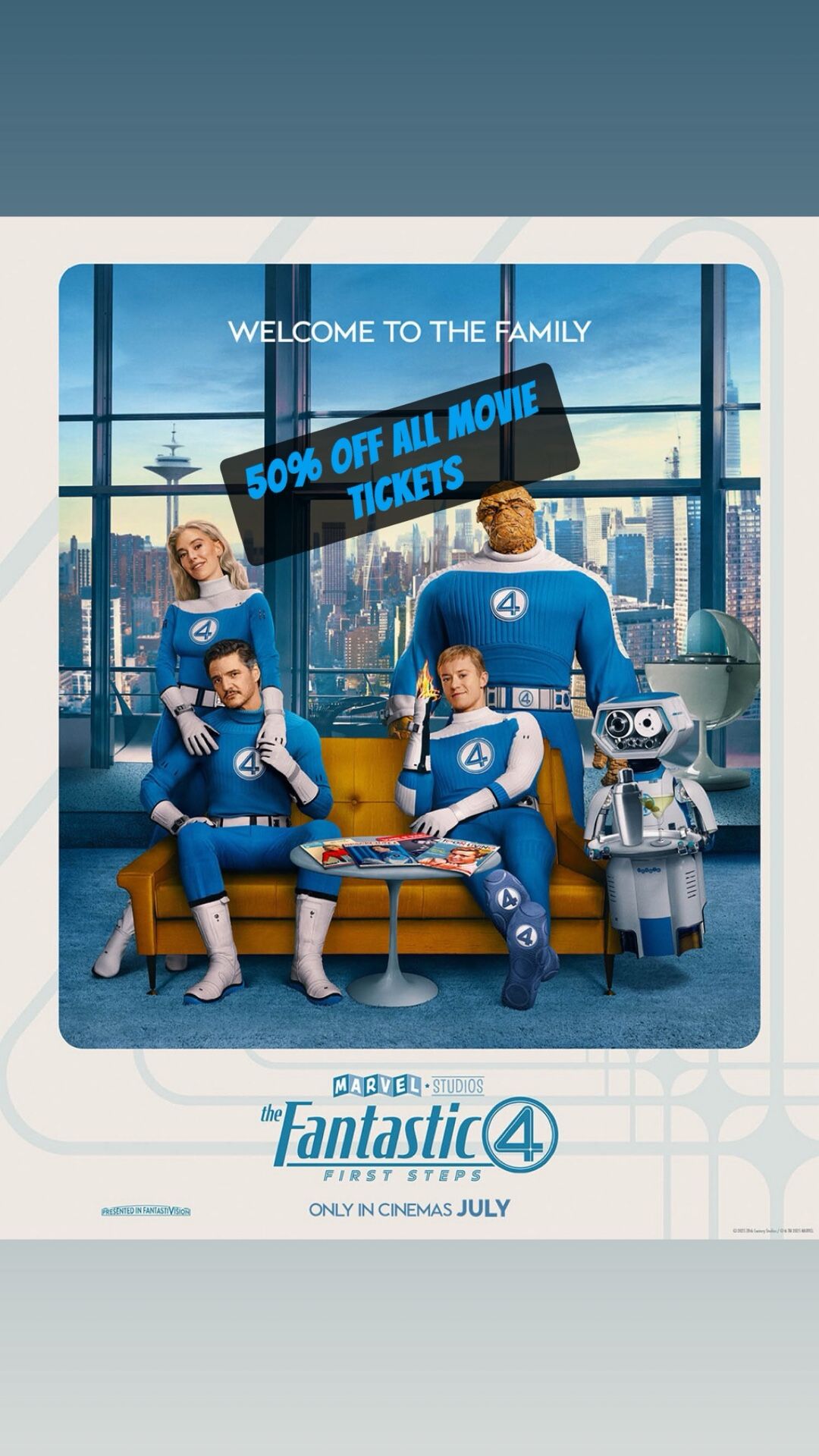 50% Off All Cinemark Tickets