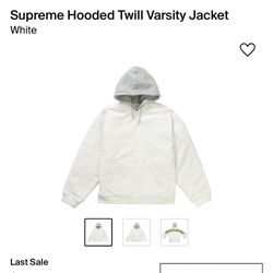 Supreme Hooded Twill Varsity Jacket XL