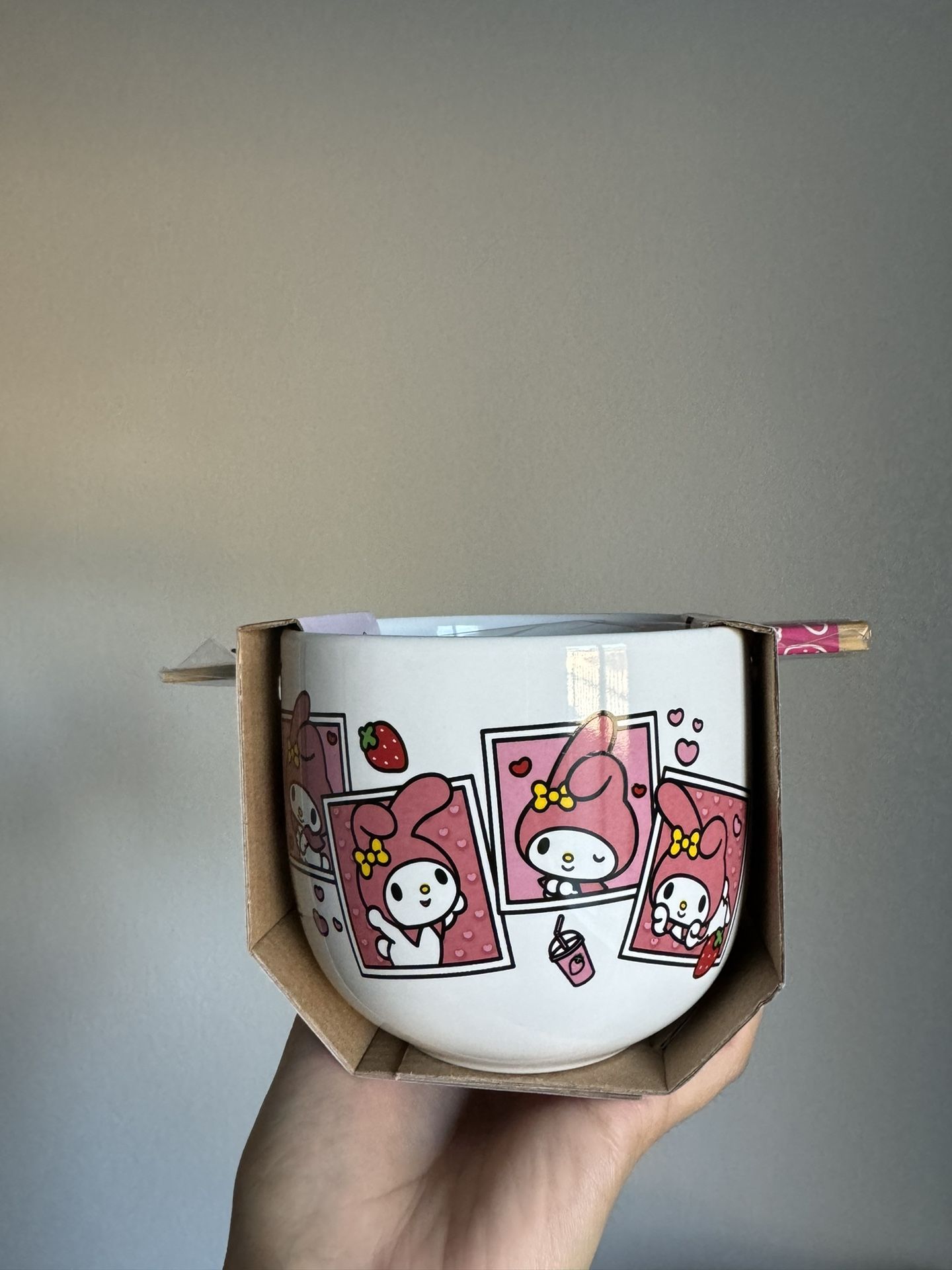 New My Melody Ceramic Bowl & Chopstick Set