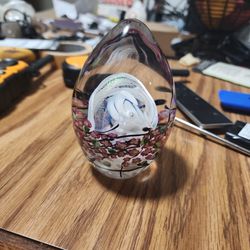 Cherry Blossom Egg Paperweight