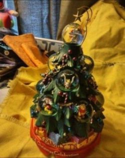 Collectible walt disney snow globe christmas tree with original box