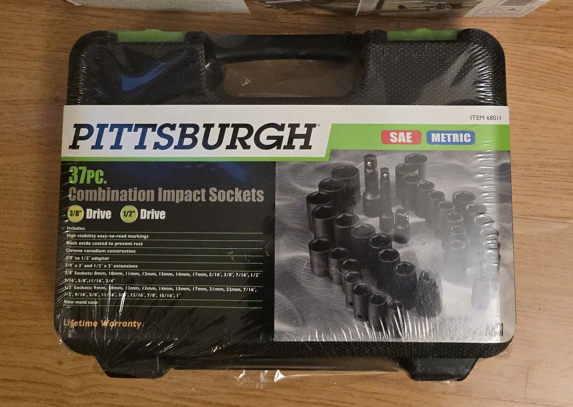 Pittsburgh 37pc Impact Sockets Brand New.