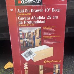 3M Closetmaid Add-on Drawer In Color maple