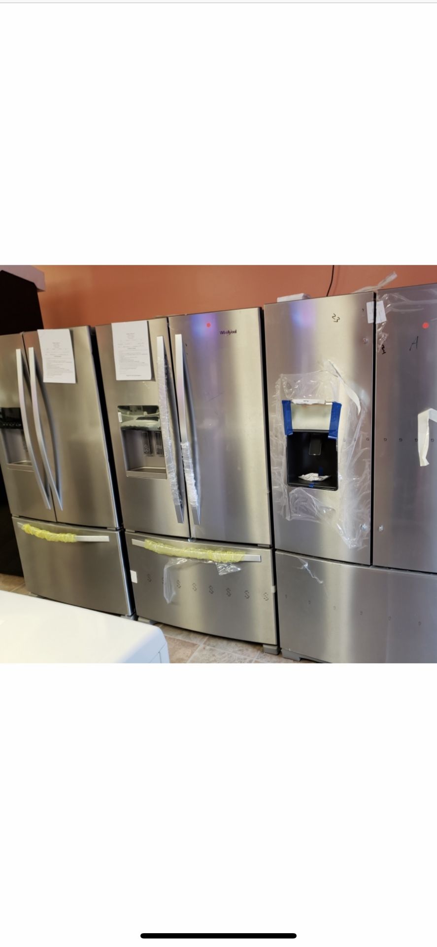 Whirlpool stainless steel fridges