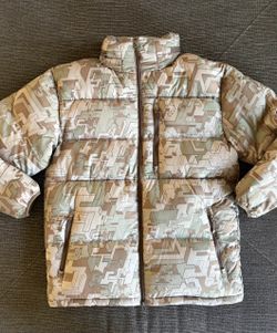 Stussy Puffer Jacket Geometric Camo Print Mens XL