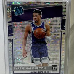 2020-21 Donruss Optic Tyrese Halliburton Silver Pulsar Rated Rookie Card