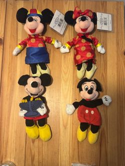 Vintage Disney Store Mickey and Minnie dolls