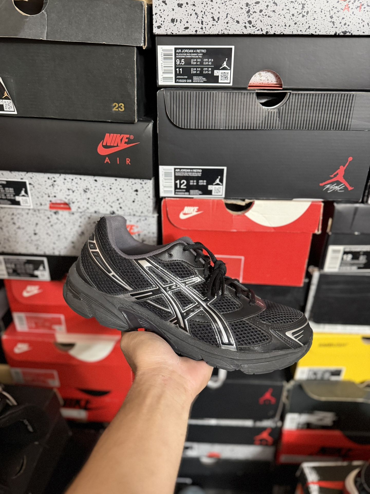 ASICS Gel-1130 Black Pure Silver size 11 VNDS