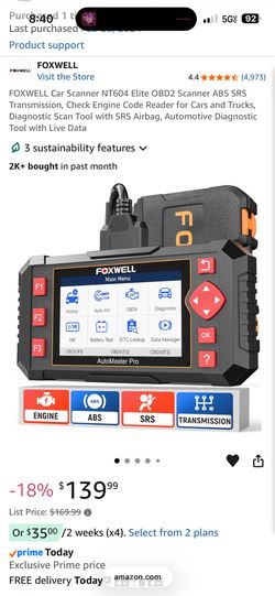 FOXWELL car scanner NT604 Elite