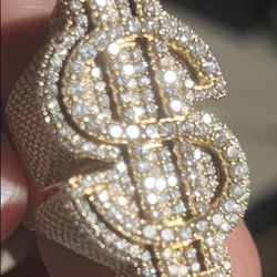Money Ring Diamond 14k Gold