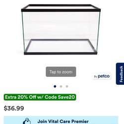 Waterproof  Aquarium Tank  W.12   x  L.24  x  H.17
