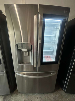 LG French Door Fridge w/ InstaView + Dispenser – Stainless, Counter‑Depth