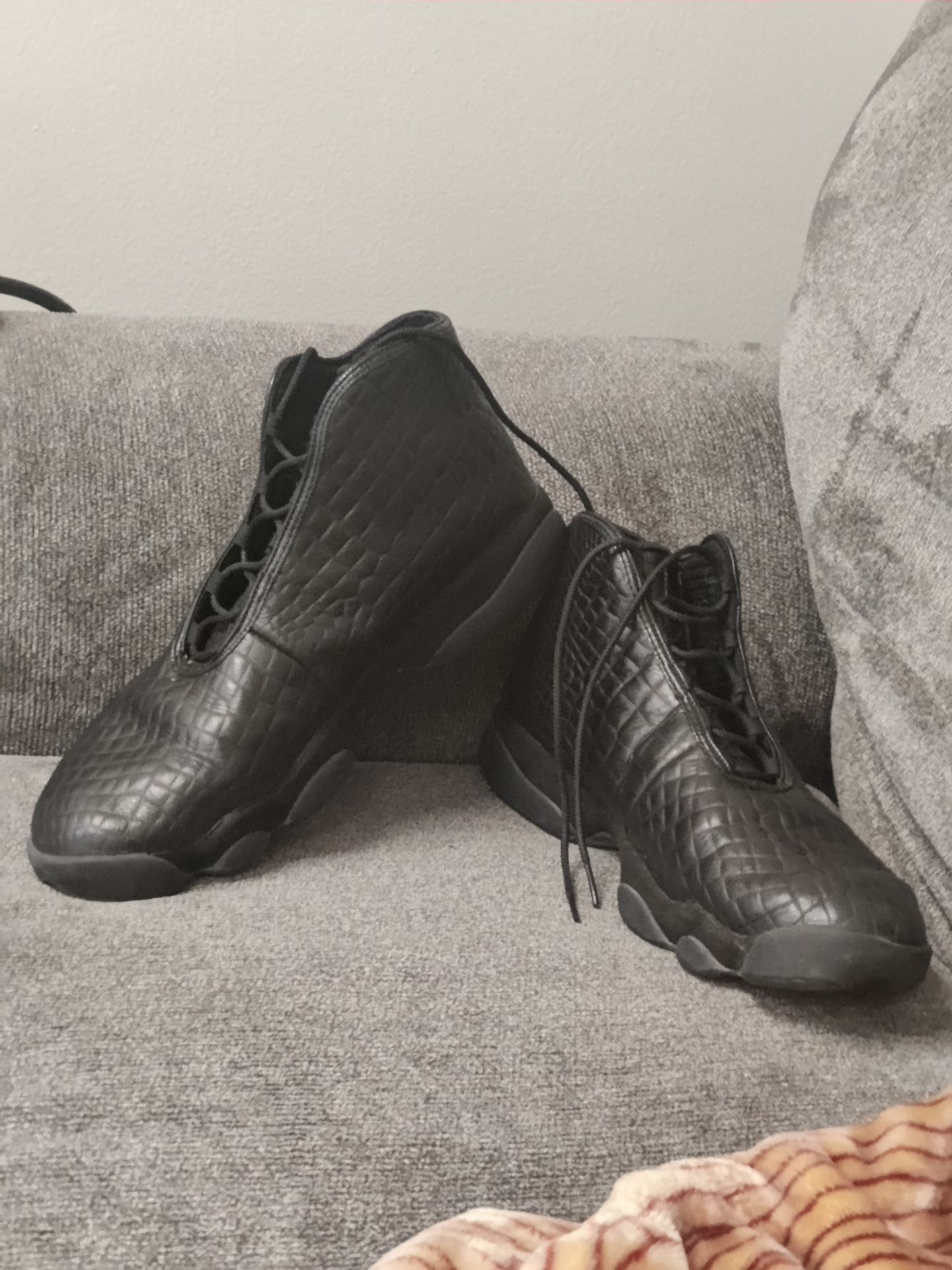 Nike Air Jordan Horizon Premium 'Black Croc' sneakers.