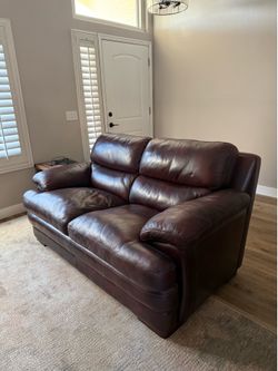 Flexsteel Latitudes Genuine Leather Loveseat - $400 OBO