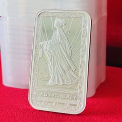 1 oz PAMP Lady of Liberty Silver Bar, 20-count