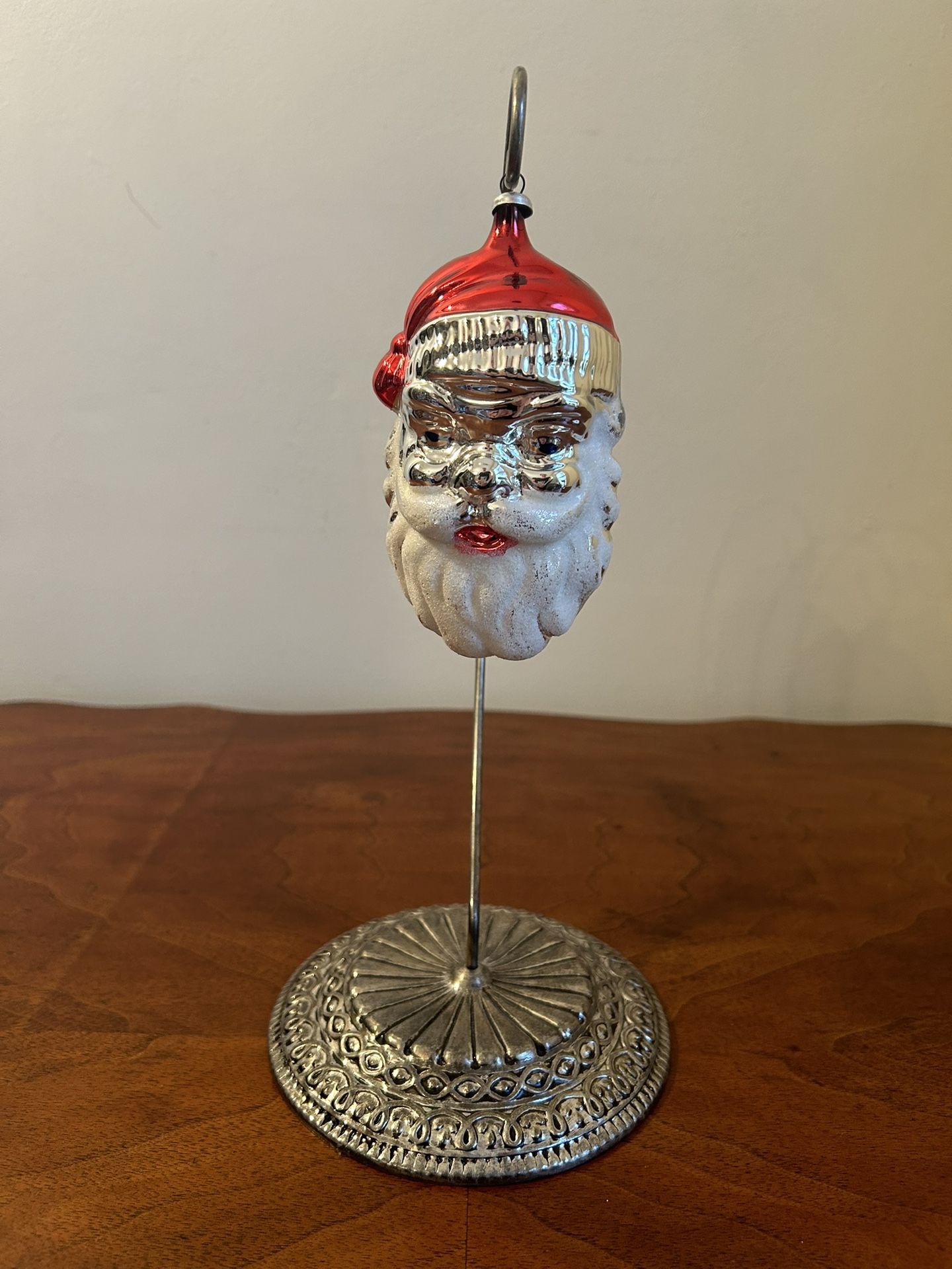 Vintage Christmas Santa Ornament 4.75” x 2.75”