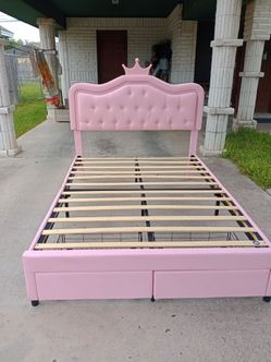 Twin crown bed frame