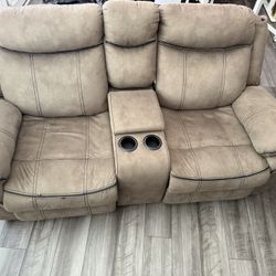 Couch + Loveseat Recliner Set