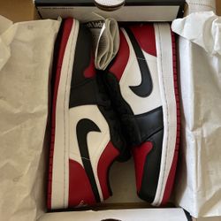 Jordan 1 Low Bred Toe Brand New