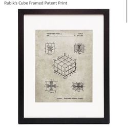 Rubik's Cube Framed Patent Print