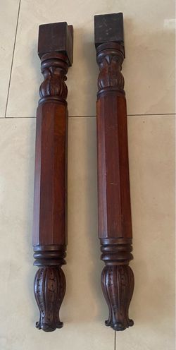 Vintage Decorative Wood Posts (2)