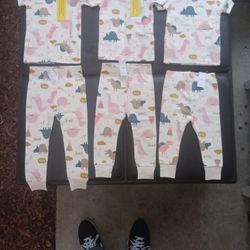 Baby Toddler Pajama Sets Dinosaur Print – 2-Piece Tops & Bottoms – Multiple Sizes