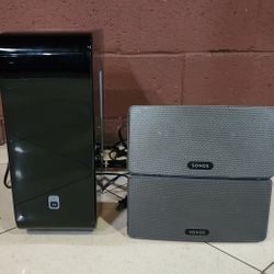Sonos Subwoofer & 2 Speakers Lot - TESTED WORKS PERFECT!