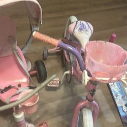 Bike For Kids One Three Cycle One Bike One Scooter Pink Color $50 For All