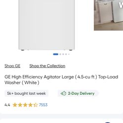 Brand New GE High Efficiency Agitator Large Top-Load Washer