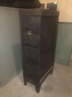 Antique Sapirstein Greeting Card Filing Cabinet 