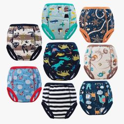 MooMoo Baby 8 Pack Potty Training Pants Cotton Absorbent Training Underwear 3T