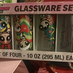 Powerpuff Girls Glassware Set new