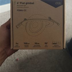 Dals 4” Flat Gimbal Recessed Light / Color Black Noir