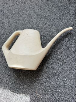 Cream Plastic Watering Can