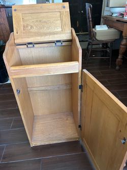Wooden cabinet.