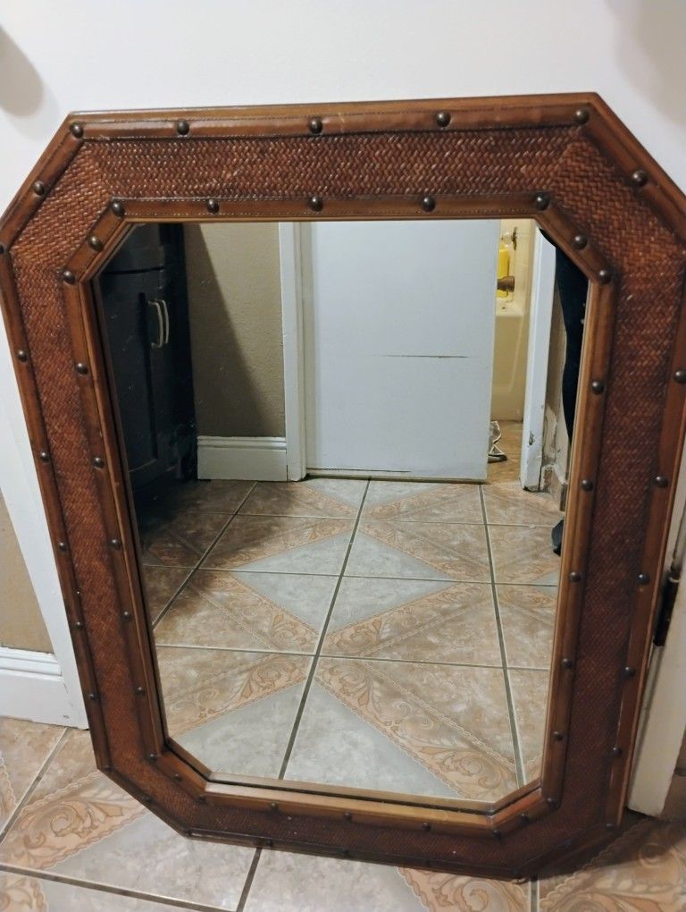 Large Brown Mirror