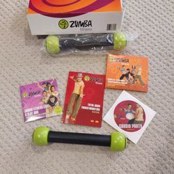Zumba Fitness Kit - With 3 DVDs And 2 'Toning Sticks'