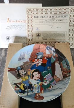 Edwin M. Knowles Pinocchio It's an Actor's Life for Me Collector Plate