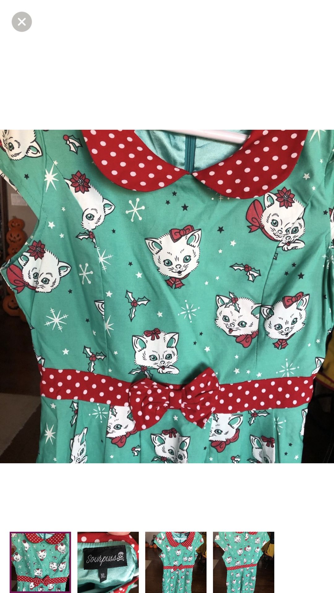 Sourpuss vintage Christmas Holiday Dress 