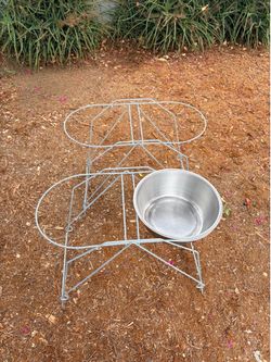 2 metal elevated dog feeders for large dogs