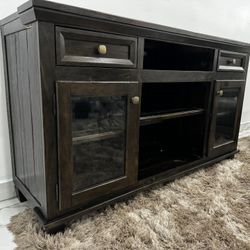 Tv Console Wooden Entertainment Center From Living Spaces 