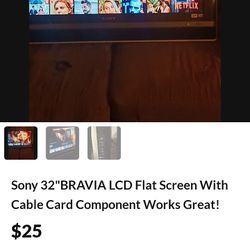 Sony 32 Inch LCD  Flat Screen TV 