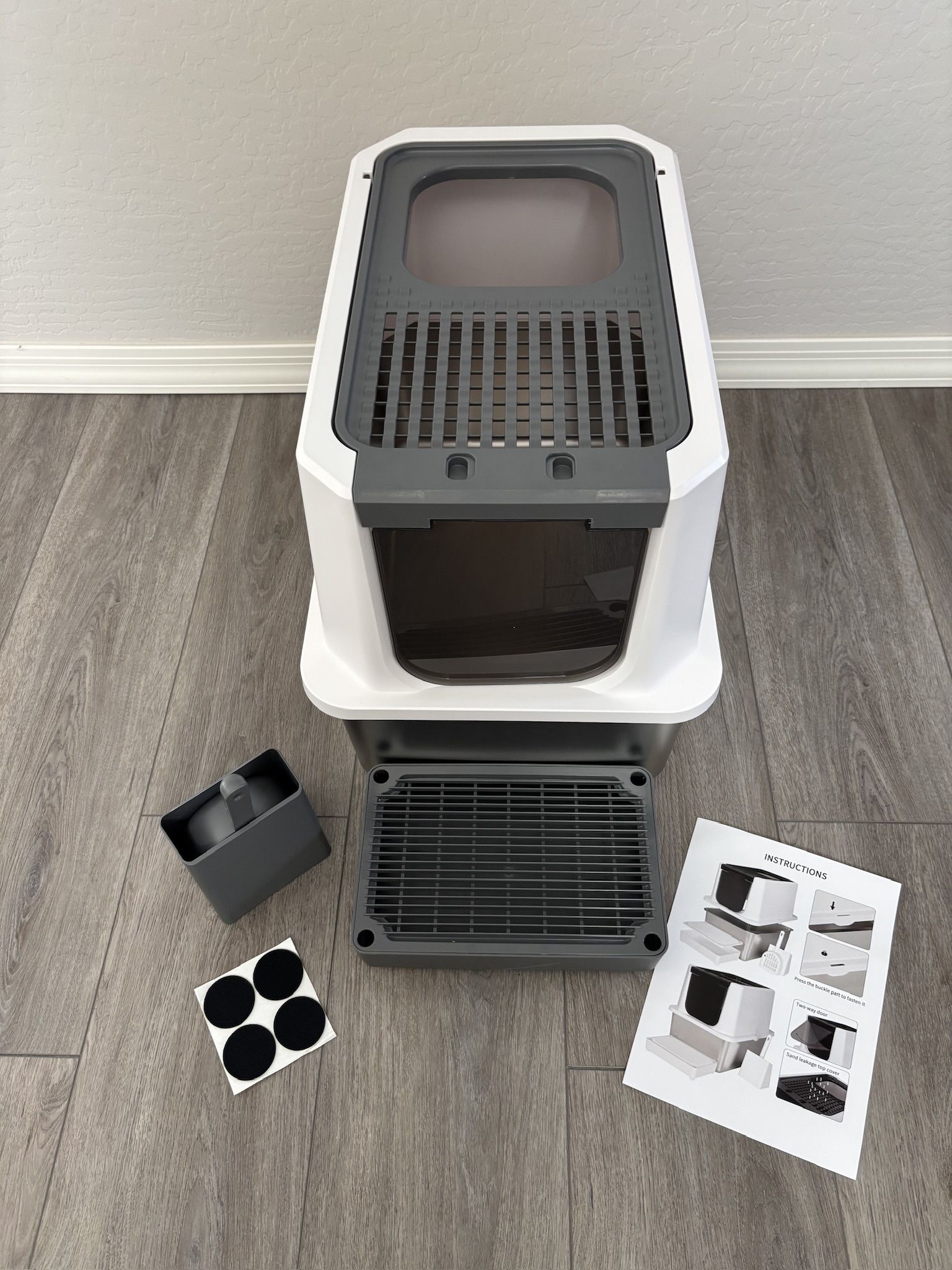 Brand New Stainless Steel Litter Box Large Enclosed Top Entry Front Entry Scoop