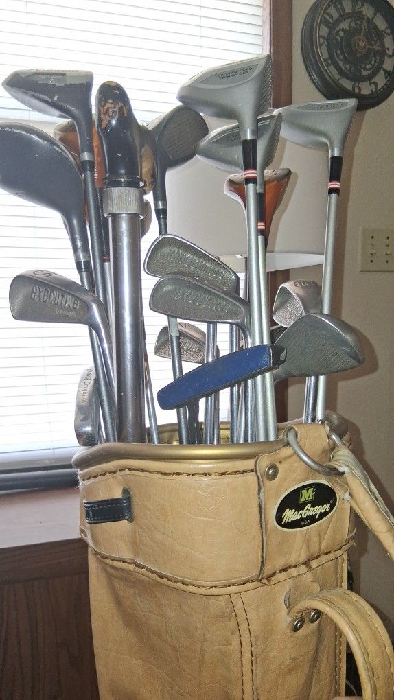 Vintage Leather Golf Bag/Clubs/Accessories....Please Make an Offer