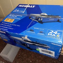 ($175) New  24volt Kobalt  Wet Tile Saw