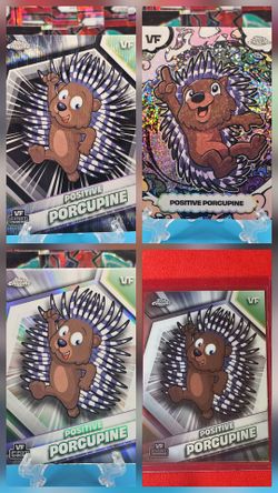 2026 veefriends/10 black wave positive porcupine 4 card lot manga and refactor base