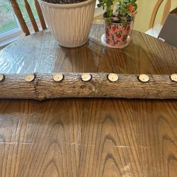 Fire Log Table Decor 